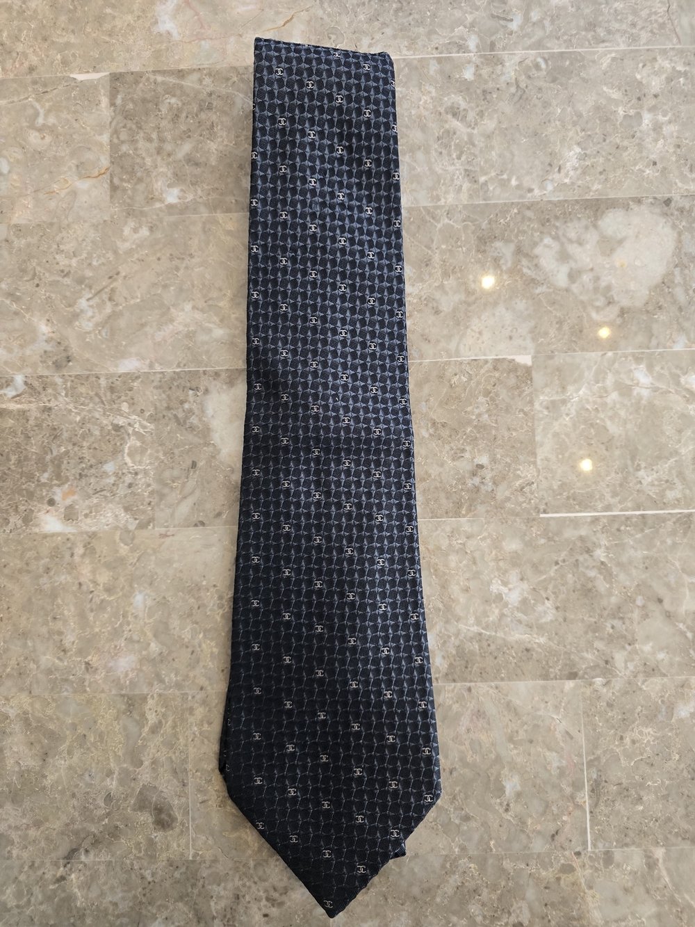 Chanel Logo Silk Tie